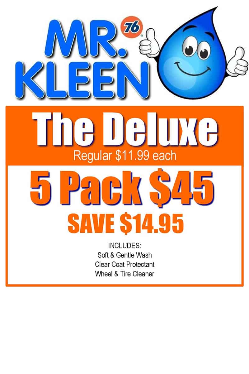 Deluxe Car Wash Package 5 pack for $45